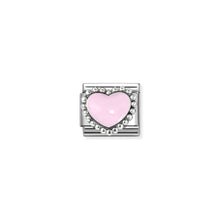 Load image into Gallery viewer, COMPOSABLE CLASSIC LINK 330204/33 PASTEL PINK HEART IN 925 SILVER & ENAMEL