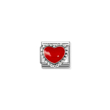 Load image into Gallery viewer, COMPOSABLE CLASSIC LINK 330204/39 RED HEART IN 925 SILVER & ENAMEL