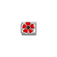 Load image into Gallery viewer, COMPOSABLE CLASSIC LINK 330321/19 RED POPPY IN 925 SILVER, ENAMEL & CZ