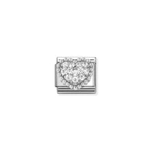Load image into Gallery viewer, COMPOSABLE CLASSIC LINK 330322/07 HEART IN 925 SILVER & WHITE CZ