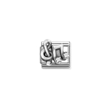 Load image into Gallery viewer, COMPOSABLE CLASSIC LINK 330323/12 TREBLE CLEF & MUSIC NOTE IN 925 SILVER & CZ