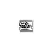 Load image into Gallery viewer, COMPOSABLE CLASSIC LINK 330327/18 BLACK SNEAKER IN 925 SILVER & CZ