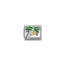 Load image into Gallery viewer, COMPOSABLE CLASSIC LINK 330328/22 YELLOW PALM TREE IN 925 SILVER & CZ
