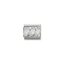 Load image into Gallery viewer, COMPOSABLE CLASSIC LINK 330329/05 WHITE TRILOGY CZ IN SILVER