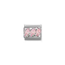 Load image into Gallery viewer, COMPOSABLE CLASSIC LINK 330329/21 PINK TRILOGY CZ IN SILVER
