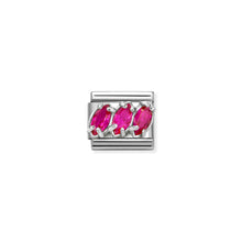 Load image into Gallery viewer, COMPOSABLE CLASSIC LINK 330329/22 RED TRILOGY CZ IN SILVER