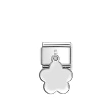 Load image into Gallery viewer, COMPOSABLE CLASSIC LINK 331801/13 FLOWER ENGRAVABLE PENDANT CHARM IN 925 SILVER