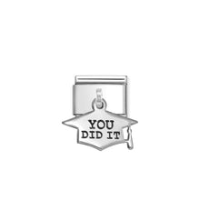 Load image into Gallery viewer, COMPOSABLE CLASSIC LINK 331811/10 GRADUATION HAT 'YOU DID IT' CHARM IN 925 SILVER