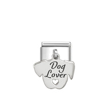 Load image into Gallery viewer, COMPOSABLE CLASSIC LINK 331811/13 DOG LOVER PENDANT CHARM IN SILVER