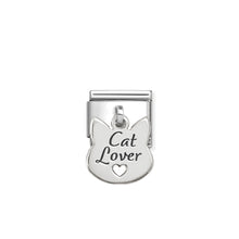 Load image into Gallery viewer, COMPOSABLE CLASSIC LINK 331811/14 CAT LOVER PENDANT CHARM IN SILVER