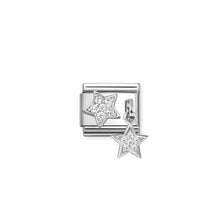 Load image into Gallery viewer, COMPOSABLE CLASSIC LINK 331817/16 PAVÉ STARS CHARM IN SILVER AND CZ