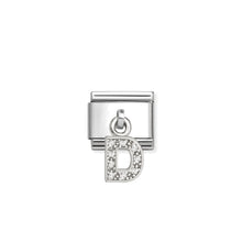 Load image into Gallery viewer, COMPOSABLE CLASSIC LINK 331818/04 LETTER D CHARM IN SILVER AND CZ