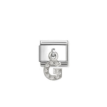 Load image into Gallery viewer, COMPOSABLE CLASSIC LINK 331818/07 LETTER G CHARM IN SILVER AND CZ