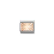 Load image into Gallery viewer, COMPOSABLE CLASSIC LINK 430101/56 ETCHED DETAIL PLATE IN 9K ROSE GOLD