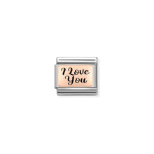 Load image into Gallery viewer, COMPOSABLE CLASSIC LINK 430111/18 I LOVE YOU IN 9K ROSE GOLD