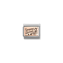 Load image into Gallery viewer, COMPOSABLE CLASSIC LINK 430111/27 GRANNY KITCHEN 9K ROSE GOLD AND BLACK ENAMEL
