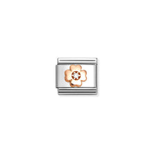 Load image into Gallery viewer, COMPOSABLE CLASSIC LINK 430305/43 FOUR-LEAF CLOVER 9K ROSE GOLD & WHITE CZ