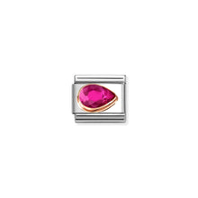 Load image into Gallery viewer, COMPOSABLE CLASSIC LINK 430606/005 TEAR DROP RIGHT 9K ROSE GOLD & RED CZ