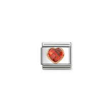 Load image into Gallery viewer, COMPOSABLE CLASSIC LINK 430607/005 RED CZ HEART IN 9K ROSE GOLD