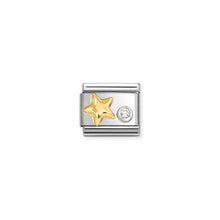 Load image into Gallery viewer, COMPOSABLE CLASSIC LINK 630301/01 STAR IN 18K GOLD, SILVER & CZ