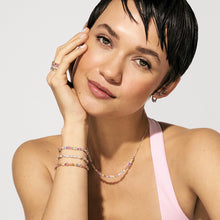 Load image into Gallery viewer, COLOUR WAVE MINI NECKLACE 149886/063 ROSE GOLD & MULTICOLOURED CZ