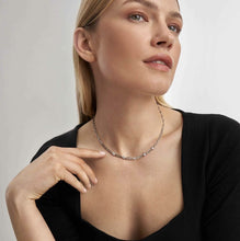 Load image into Gallery viewer, CHAINS OF STYLE NECKLACE GOLD PVD CZ 029401/012