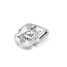 Load image into Gallery viewer, COMPOSABLE CLASSIC LINK 331811/14 CAT LOVER PENDANT CHARM IN SILVER