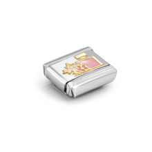 Load image into Gallery viewer, COMPOSABLE CLASSIC LINK 030272/93 PERFUME WITH FLOWER IN 18K GOLD & ENAMEL