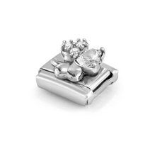 Load image into Gallery viewer, COMPOSABLE CLASSIC LINK 330322/12 CLOVER WITH WHITE CZ IN SILVER