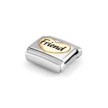 Load image into Gallery viewer, COMPOSABLE CLASSIC LINK 030285/84 FRIEND HEART IN 18K GOLD & ENAMEL