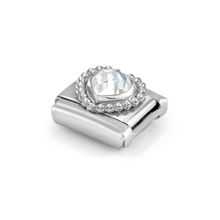 Load image into Gallery viewer, COMPOSABLE CLASSIC LINK 330606/010 WHITE CZ HEART IN 925 SILVER