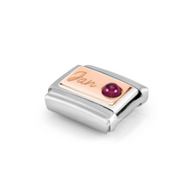 Load image into Gallery viewer, COMPOSABLE CLASSIC LINK 430508/01 JANUARY GARNET IN 9K ROSE GOLD