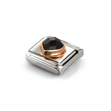 Load image into Gallery viewer, COMPOSABLE CLASSIC LINK 430607/011 BLACK CZ HEART IN 9K ROSE GOLD