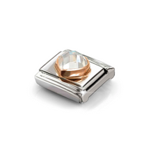 Load image into Gallery viewer, COMPOSABLE CLASSIC LINK 430607/010 WHITE CZ HEART IN 9K ROSE GOLD