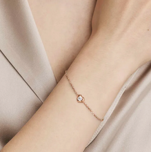 Load image into Gallery viewer, COSMIC LOVE BRACELET 241703/005 ROSE GOLD HEART WITH WHITE CZ