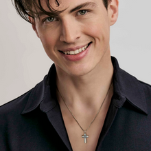 Load image into Gallery viewer, STRONG DIAMOND NECKLACE 028332/030 SAPPHIRES & BLUE PVD CROSS