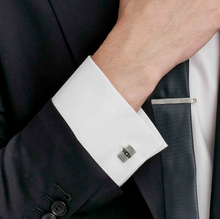 Load image into Gallery viewer, STRONG DIAMOND GEOMETRIC CUFFLINKS 028346/064 STAINLESS STEEL & WHITE DIAMOND