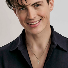 Load image into Gallery viewer, STRONG DIAMOND NECKLACE 028330/007 STAINLESS STEEL CROSS & BLACK DIAMOND