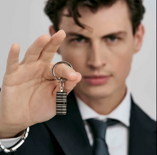 Load image into Gallery viewer, STRONG DIAMOND KEYRING 028335/037 BLACK PVD & WHITE DIAMOND