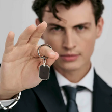 Load image into Gallery viewer, STRONG DIAMOND KEYRING 028336/039 BLACK PVD & BLACK DIAMOND