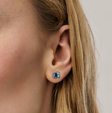 Load image into Gallery viewer, MOSAICA EARRINGS 241606/010 SILVER & BLUE CZ