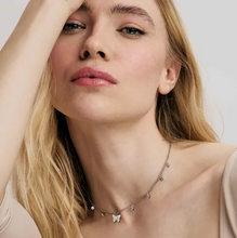 Load image into Gallery viewer, MYSOPHIE NECKLACE 029905/010 ROSE GOLD BUTTERFLY & CZ PENDANTS