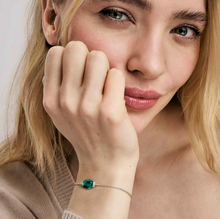 Load image into Gallery viewer, MYRADIANCE BRACELET 241502/041 GREEN PENDANT WITH CZ