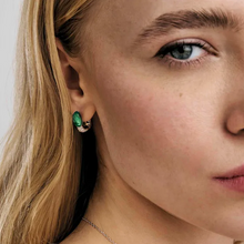 Load image into Gallery viewer, MYRADIANCE EARRINGS 241504/041 GREEN WITH CZ