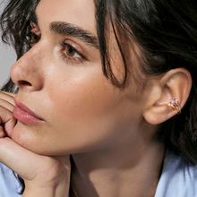 Load image into Gallery viewer, COLOUR WAVE EAR CUFF 149863/024 GOLD PINK & CHAMPAGNE CZ