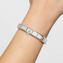 Load image into Gallery viewer, COMPOSABLE CLASSIC LINK 331818/01 LETTER A CHARM IN SILVER AND CZ