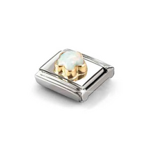 Load image into Gallery viewer, COMPOSABLE CLASSIC LINK 030522/07 WHITE OPAL FLOWER IN 18K GOLD