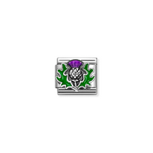 Load image into Gallery viewer, COMPOSABLE CLASSIC LINK 330204/43 THISTLE IN 925 SILVER & COLOURED ENAMEL