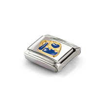 Load image into Gallery viewer, COMPOSABLE CLASSIC LINK 030285/86 BACKPACK IN 18K GOLD & BLUE ENAMEL