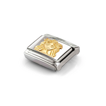 Load image into Gallery viewer, COMPOSABLE CLASSIC LINK 030167/06 VIRGO WITH ETCHED DETAIL IN 18K GOLD